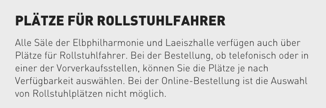 Auszug von der Website der Elbphilharmonie
