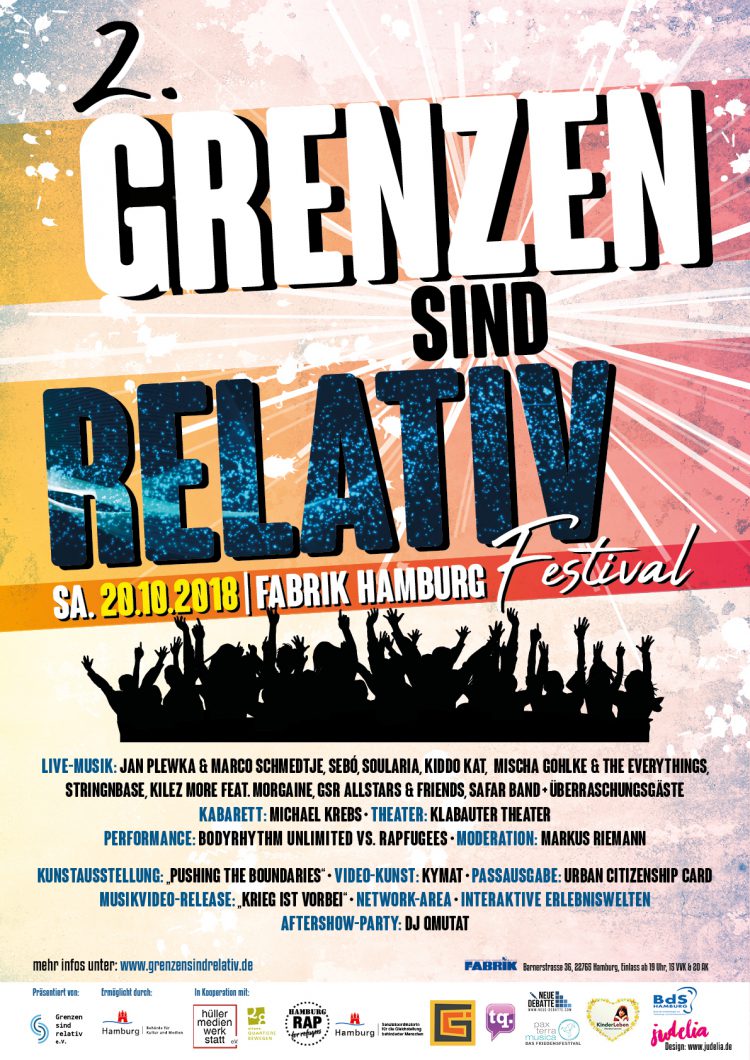 Poster zum Festival Grenzen sind Relativ