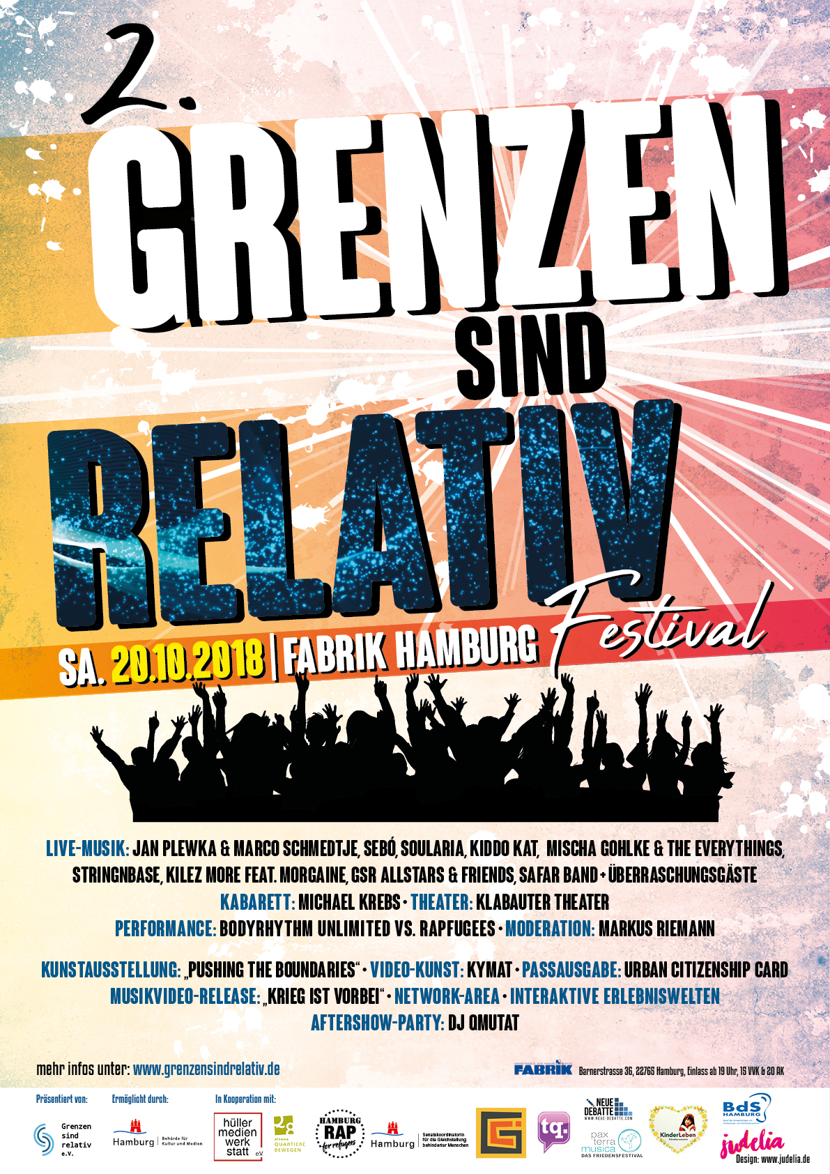Poster zum Festival Grenzen sind Relativ