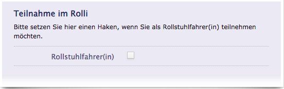 Teilnahmefenster für Rollis